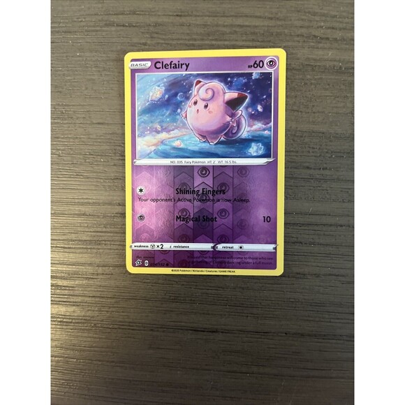 Pokemon Other - Pokémon TCG Clefairy Rebel Clash 074/192 Reverse Holo Common